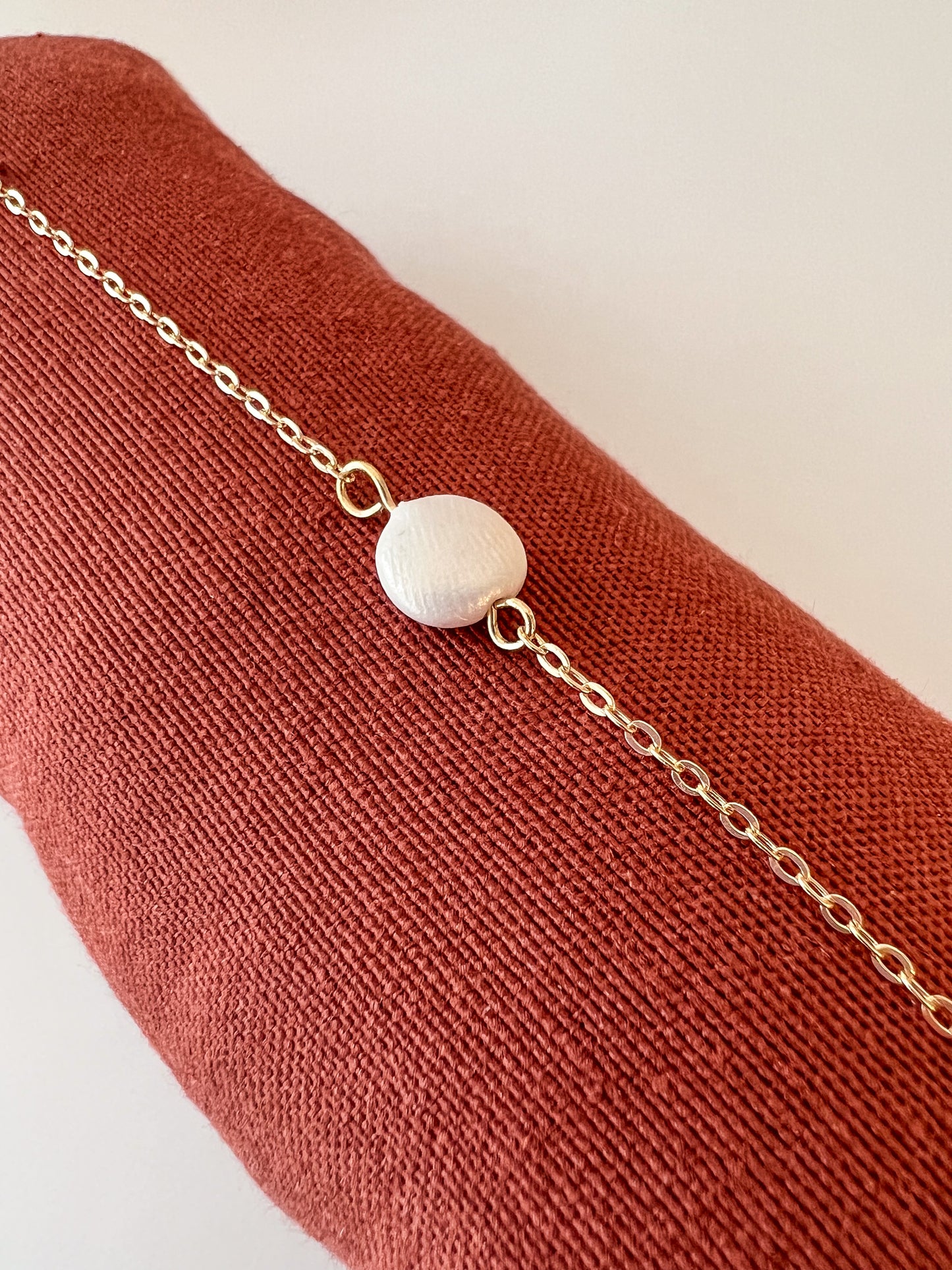 Pulsera Perla Plana