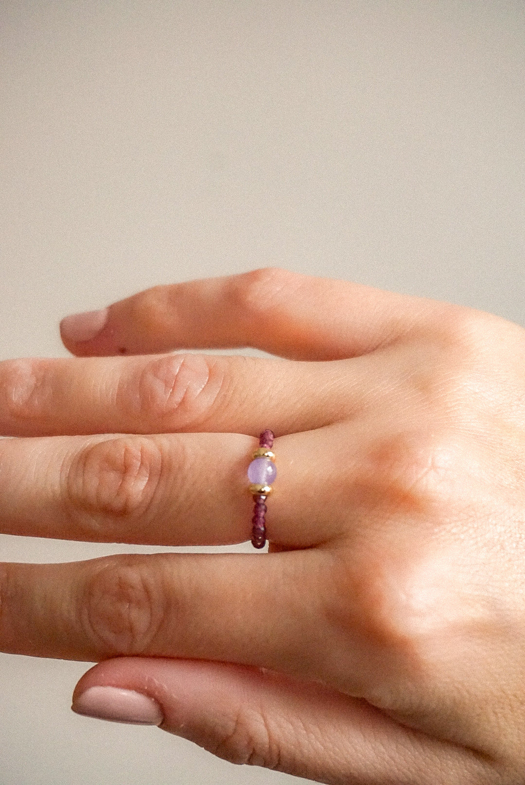 Anillo Granate y Amatista