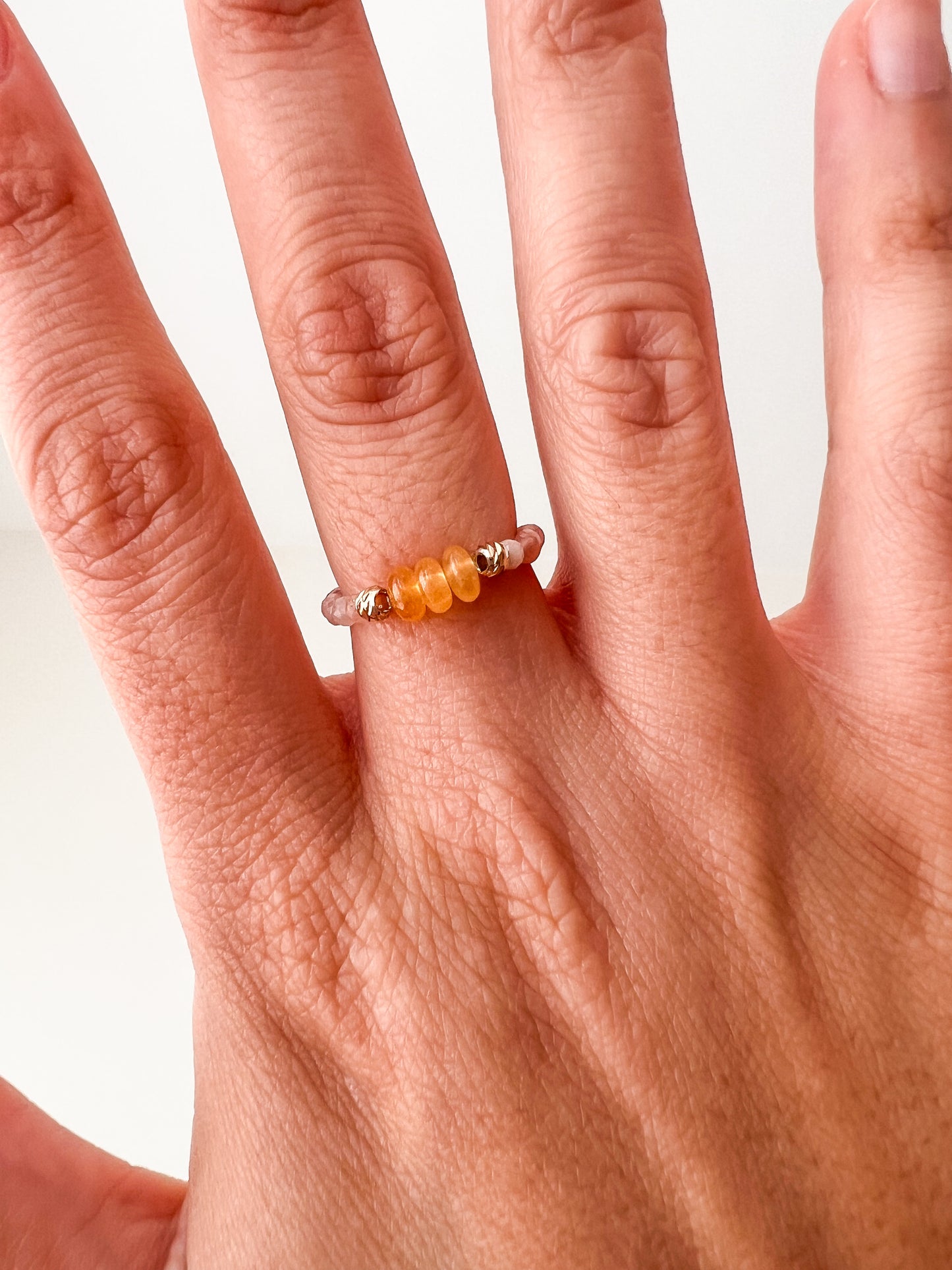 Anillo Tres Bolas Amarillo