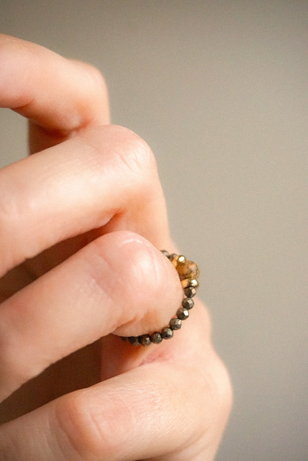 Anillo Pirita y Jaspe