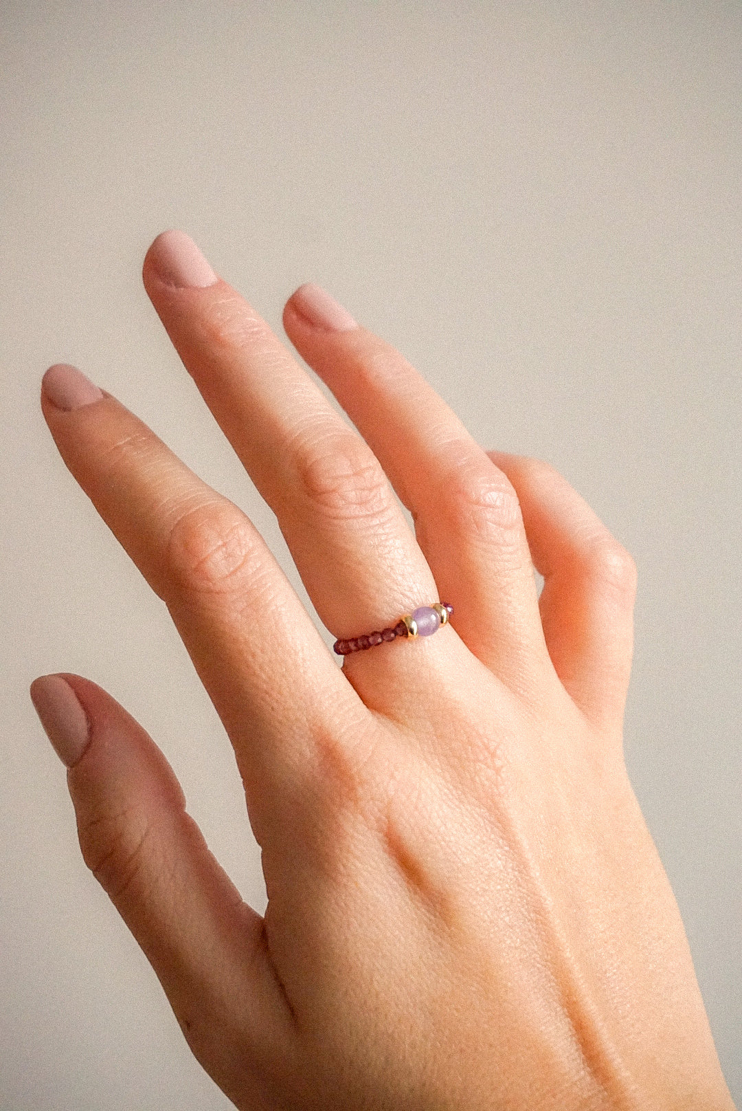 Anillo Granate y Amatista