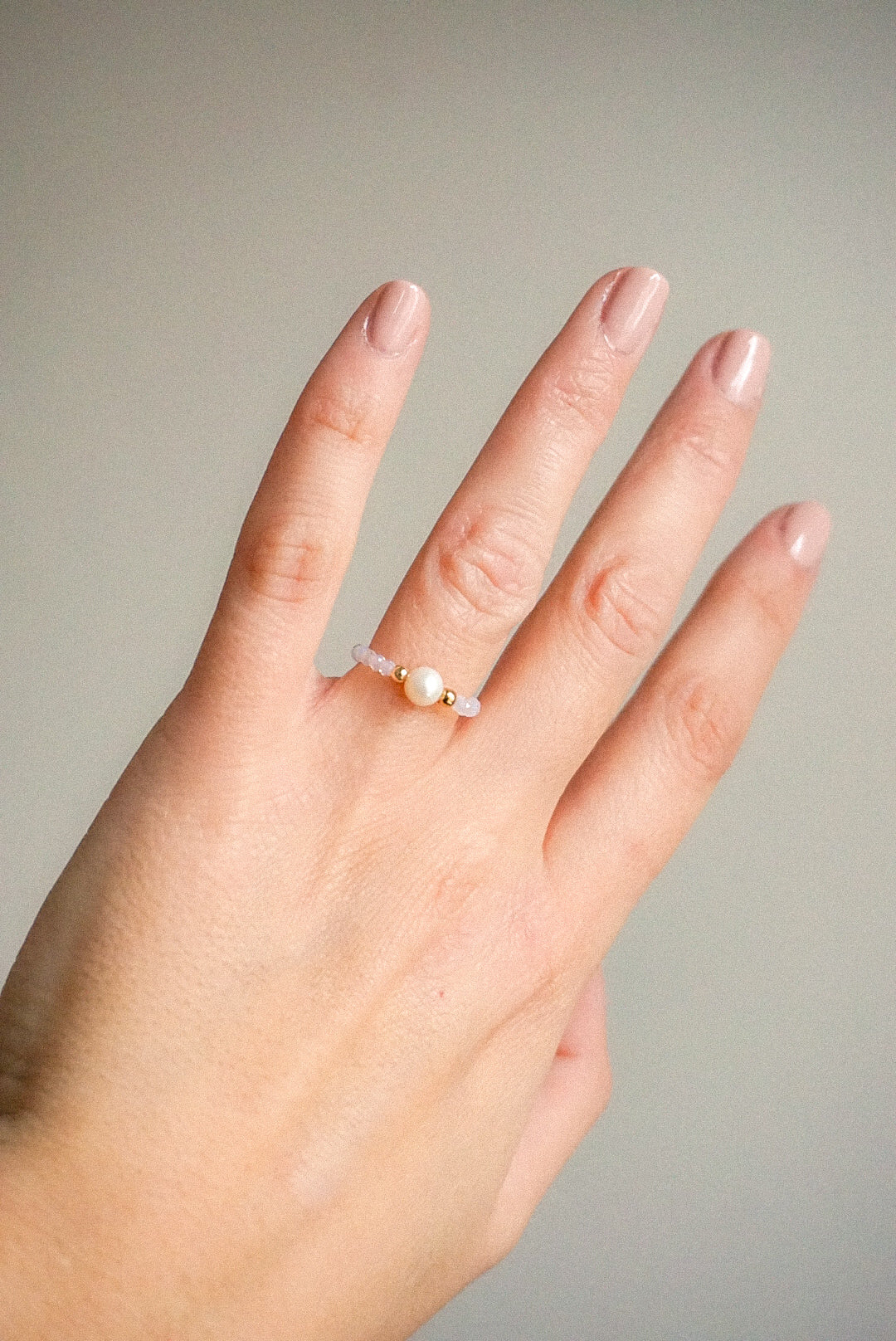 Anillo Ópalo y Perla