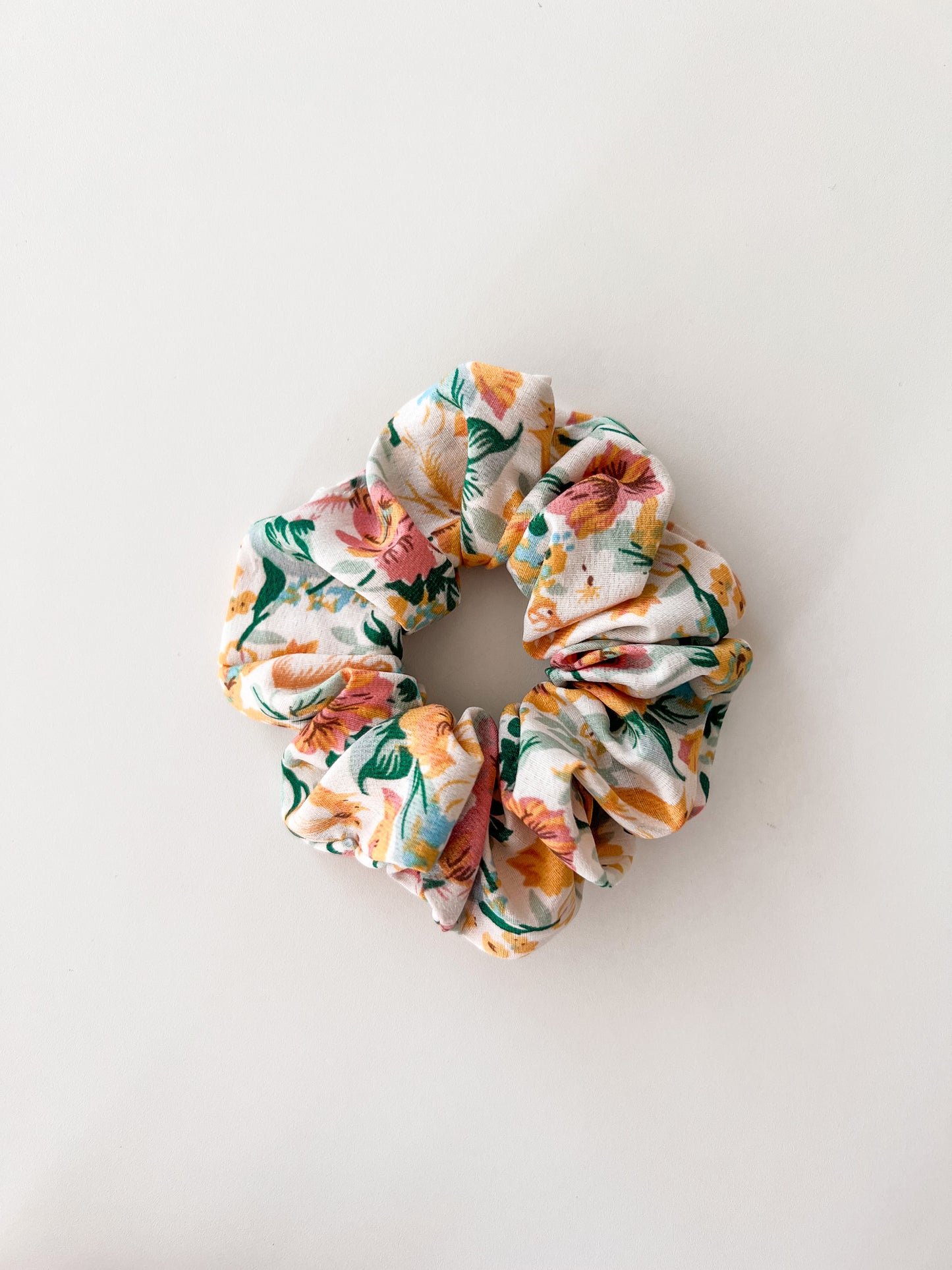 Scrunchie Flores Naranja