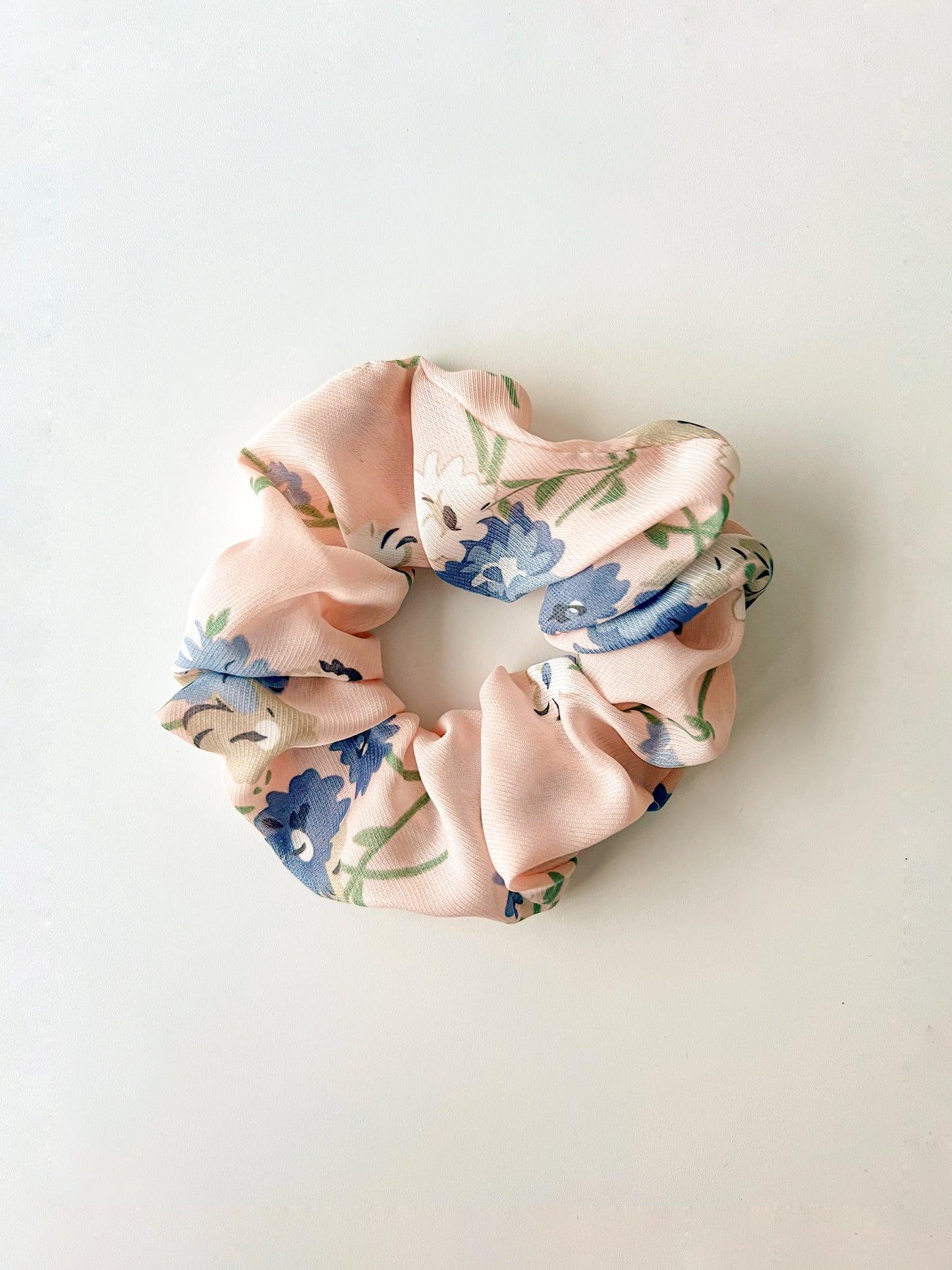 Scrunchie Flores Grandes Rosa