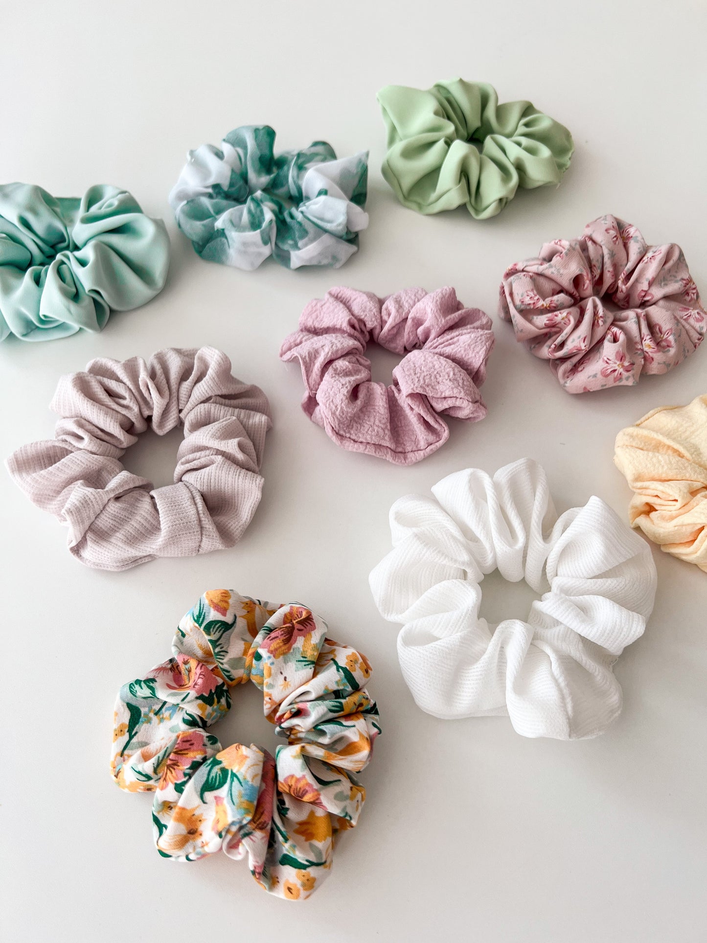Scrunchie Flores Rosa