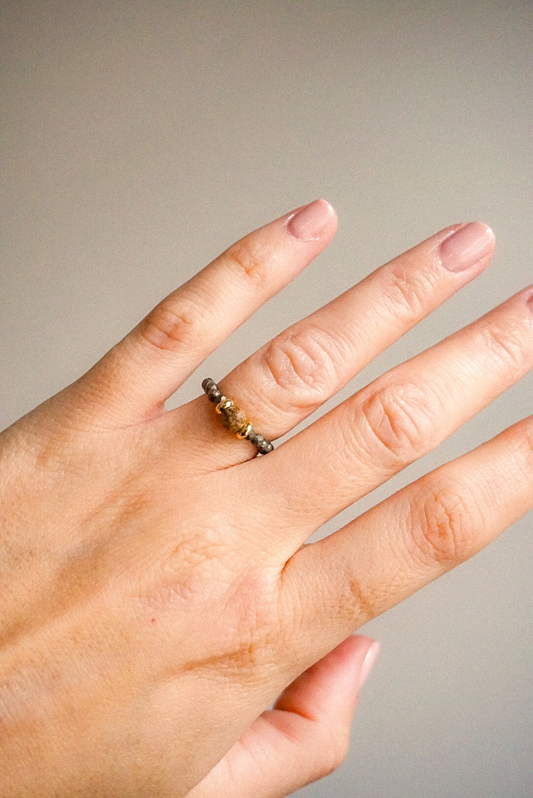 Anillo Pirita y Jaspe