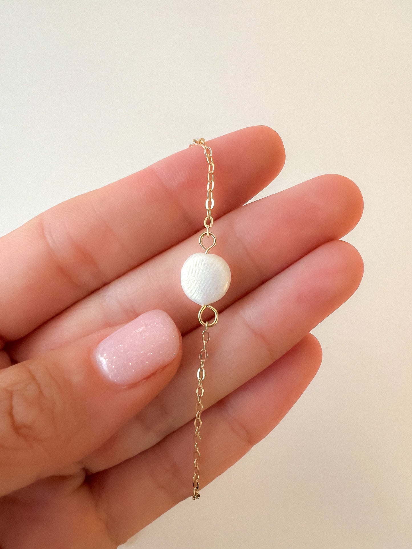 Pulsera Perla Plana