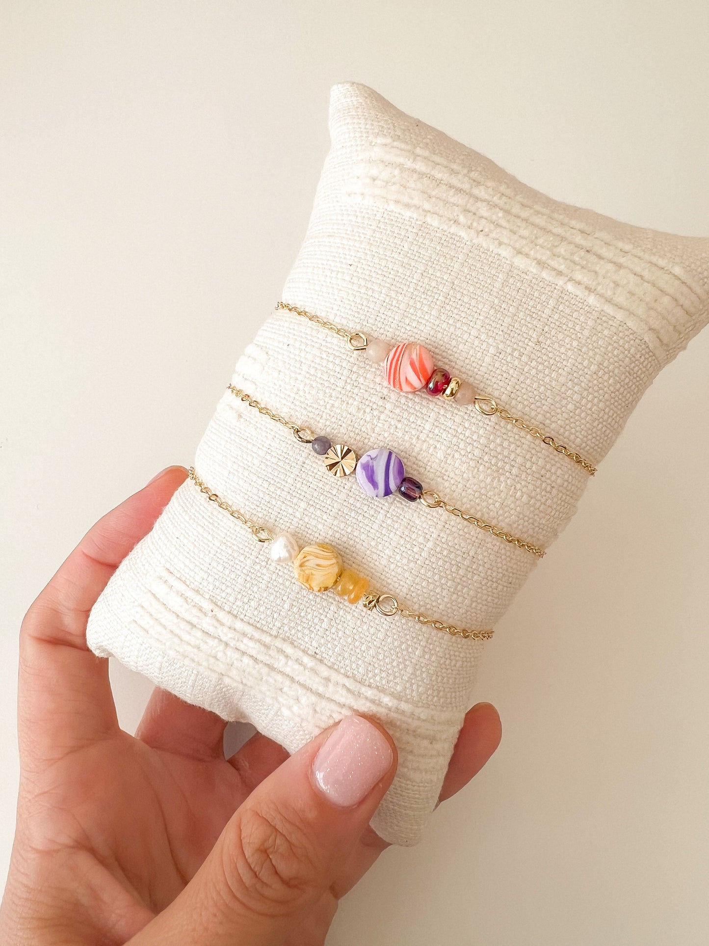 Pulsera Marmolado Rojo