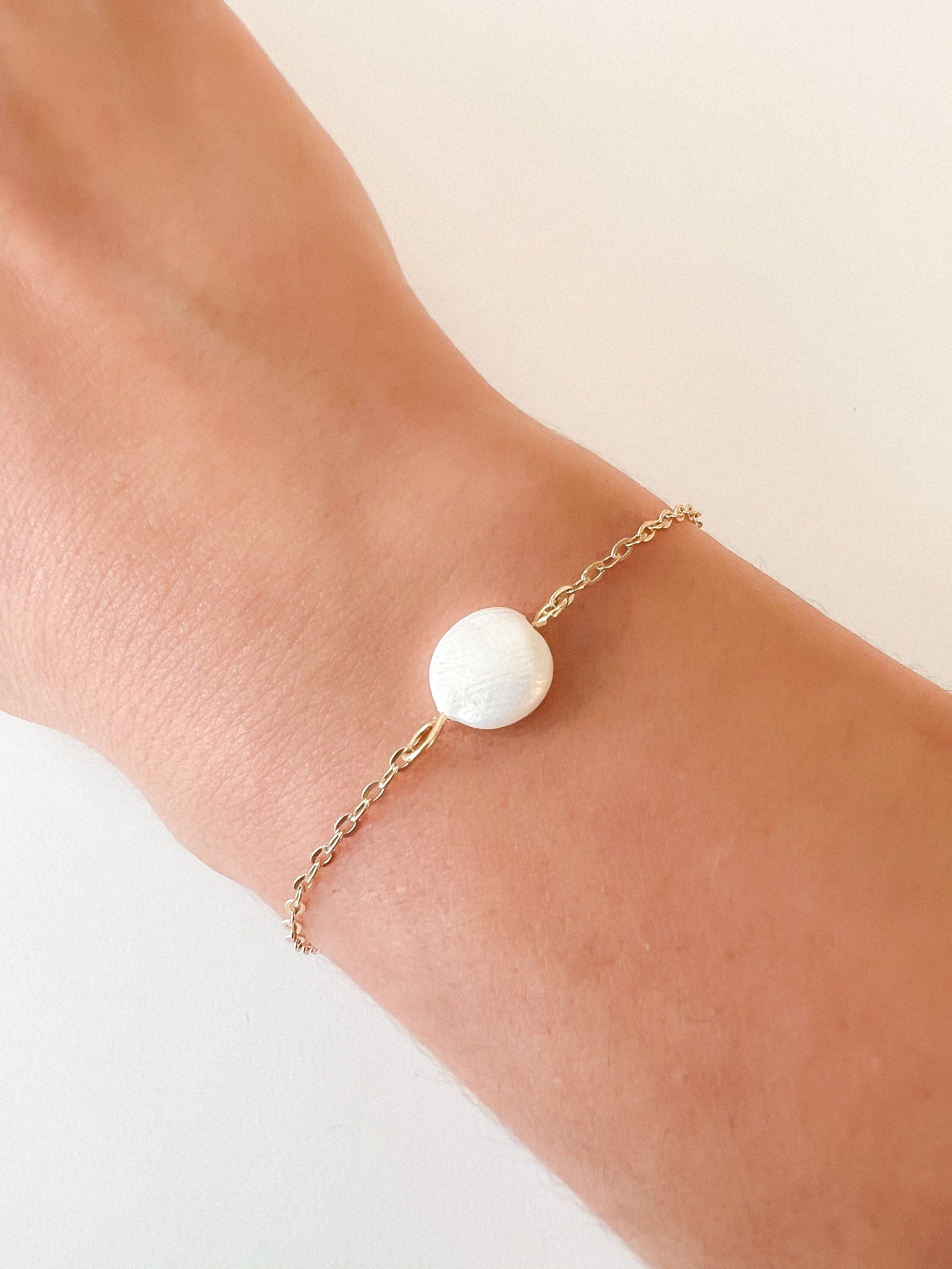 Pulsera Perla Plana
