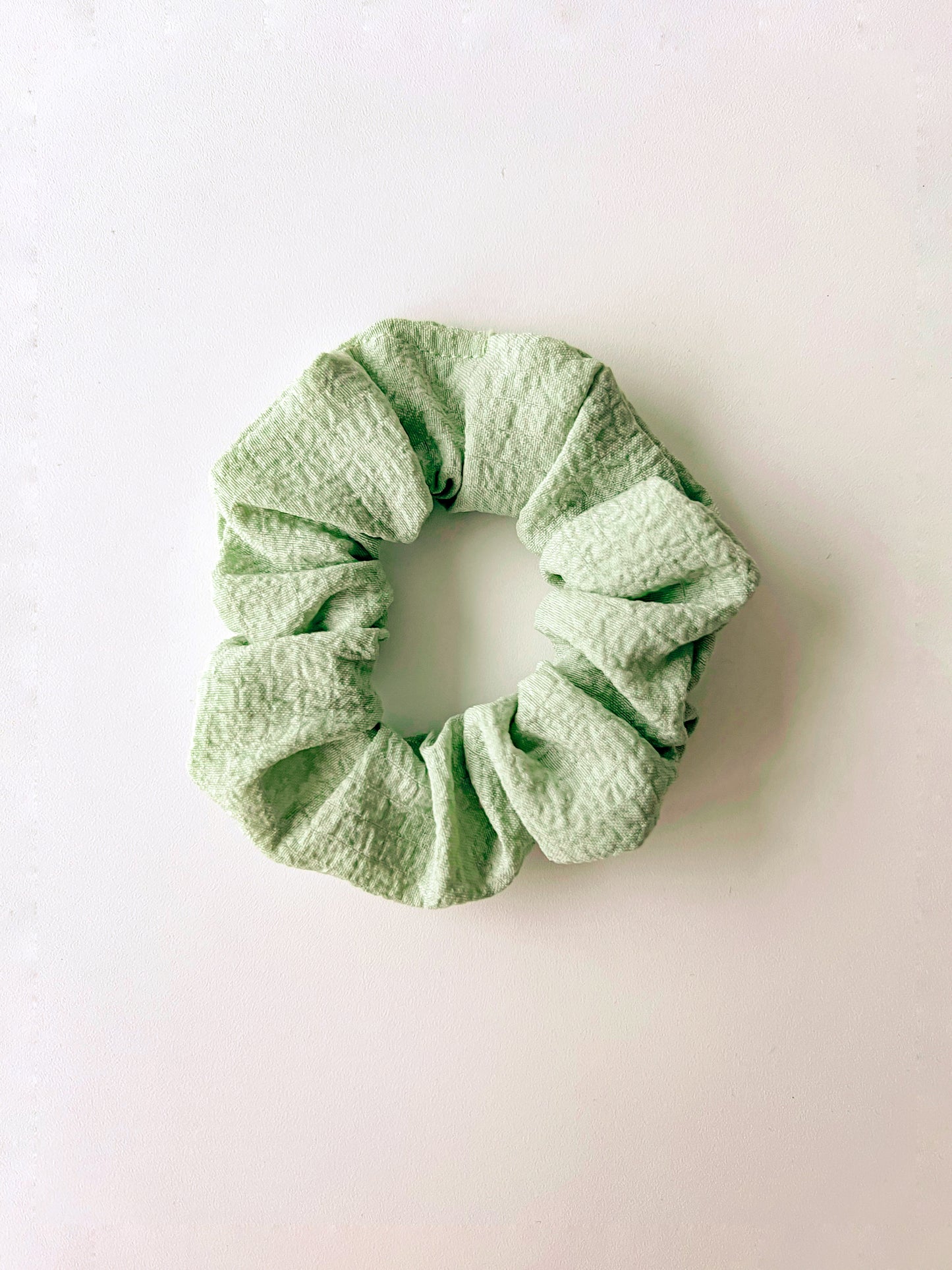 Scrunchie Textura Verde Agua