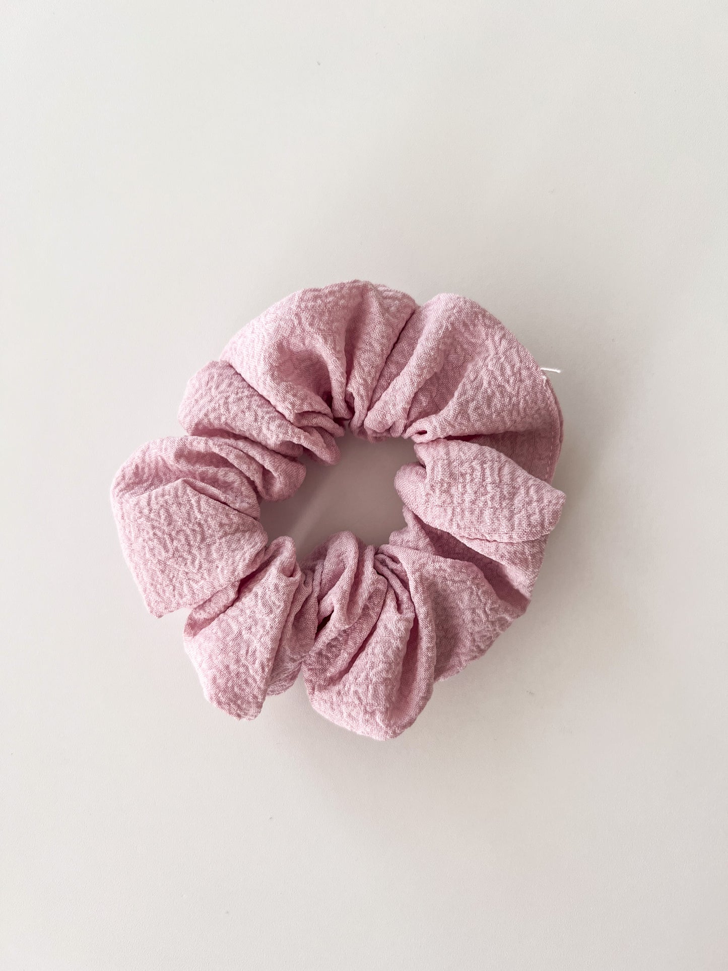 Scrunchie Textura Rosa Pastel