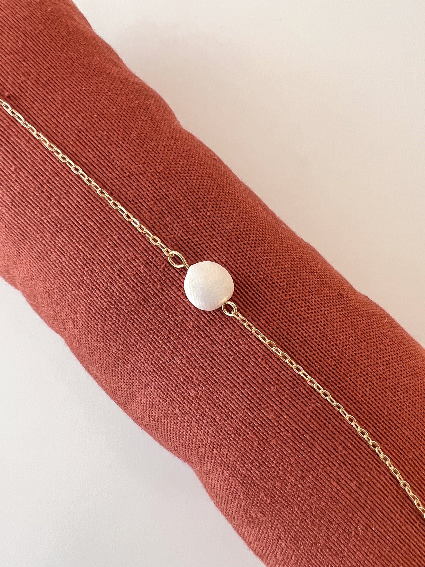 Pulsera Perla Plana
