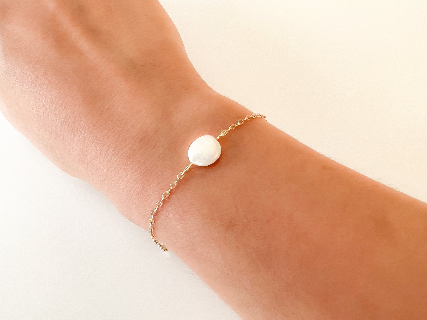 Pulsera Perla Plana