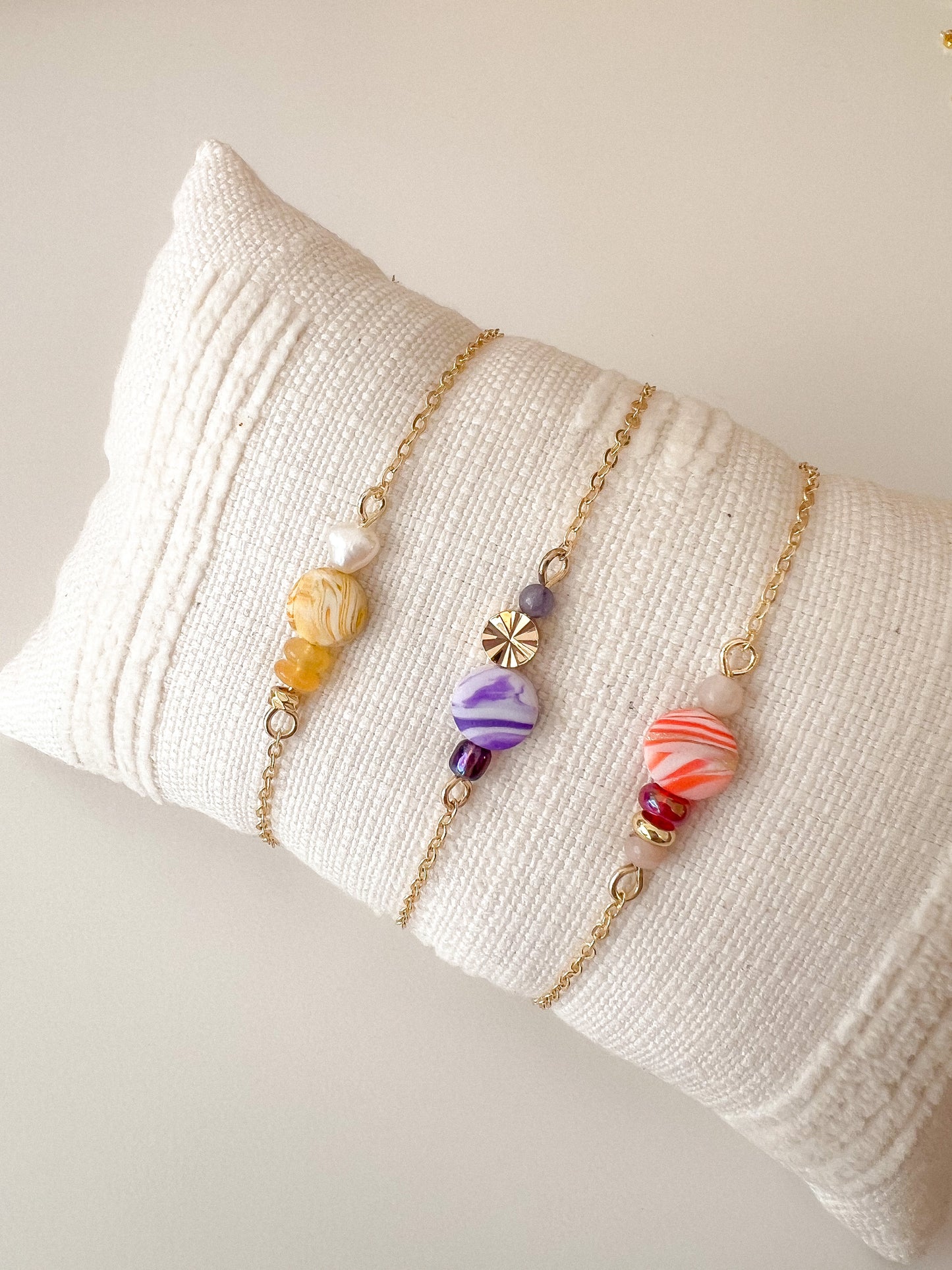 Pulsera Marmolado Rojo