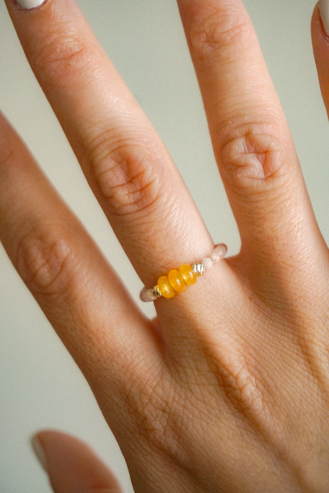 Anillo Tres Bolas Amarillo