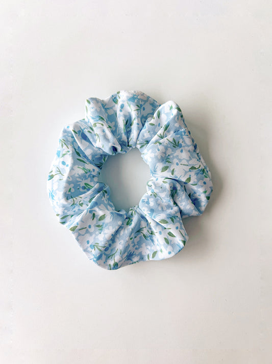 Scrunchie Flores Azul