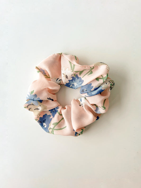 Scrunchie Flores Grandes Rosa