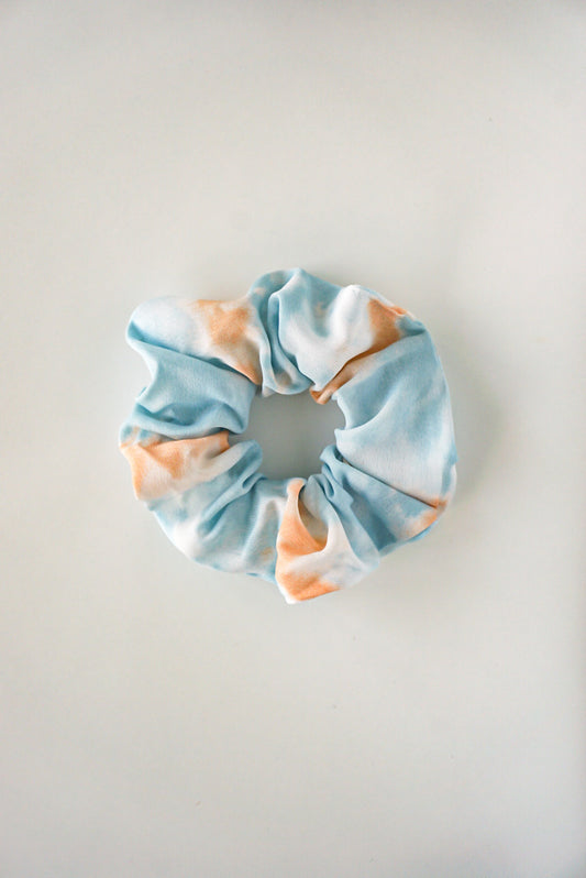 Scrunchie Tie Dye Azul-Naranja