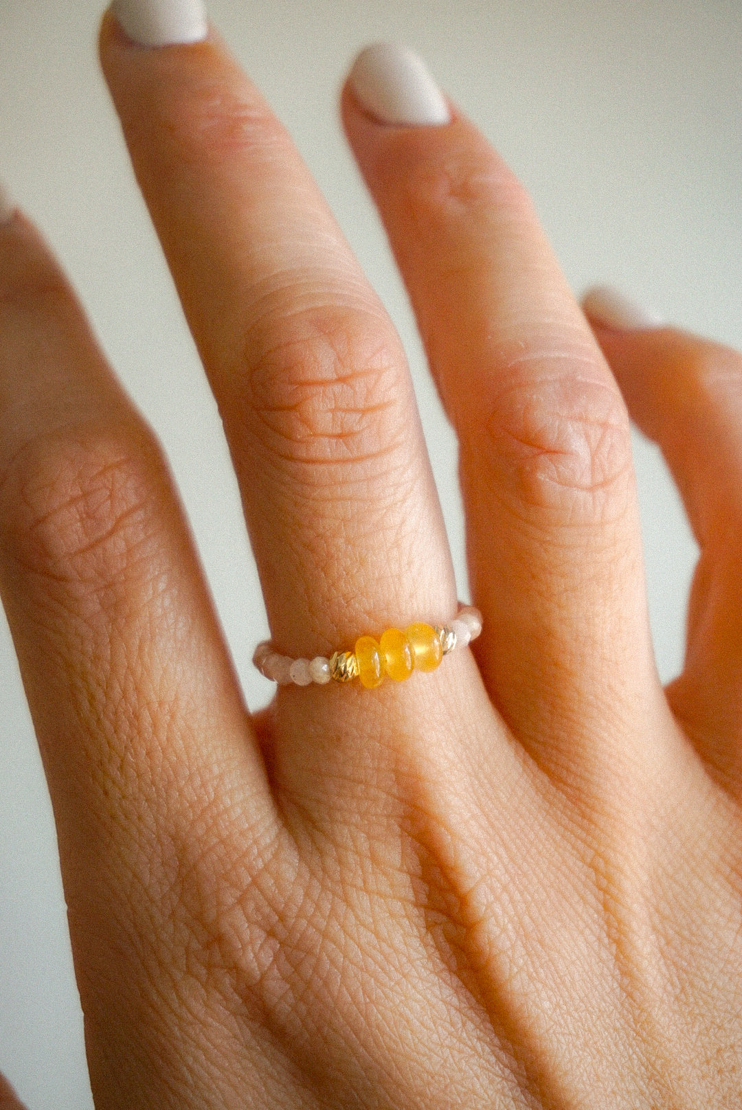 Anillo Tres Bolas Amarillo