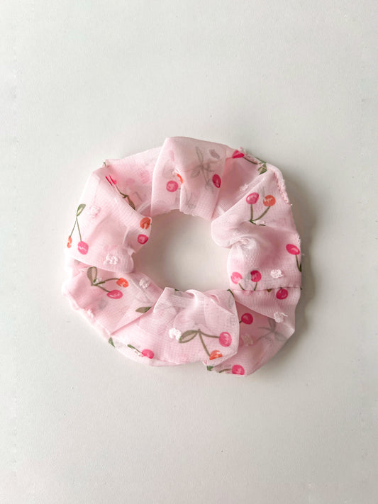 Scrunchie Cerezas Rosa